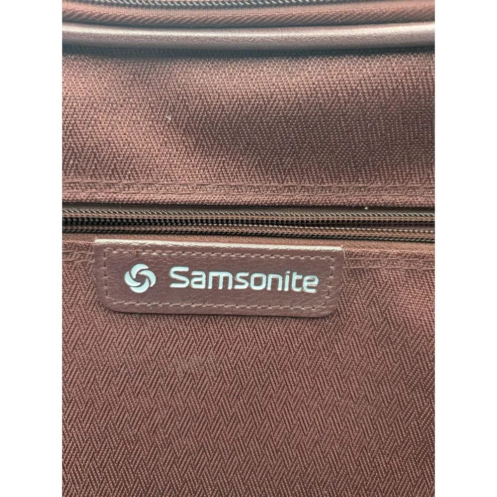 Samsonite Easy Going Brown Nylon Overnight Bag Soft Zip-Around Adjustable Strap